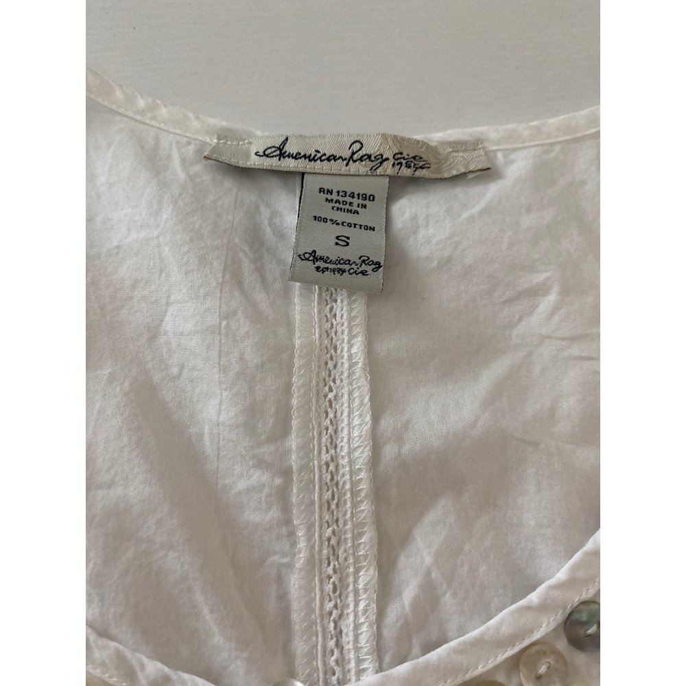 America Rag 100% cotton peplum top size small - Picture 2 of 10